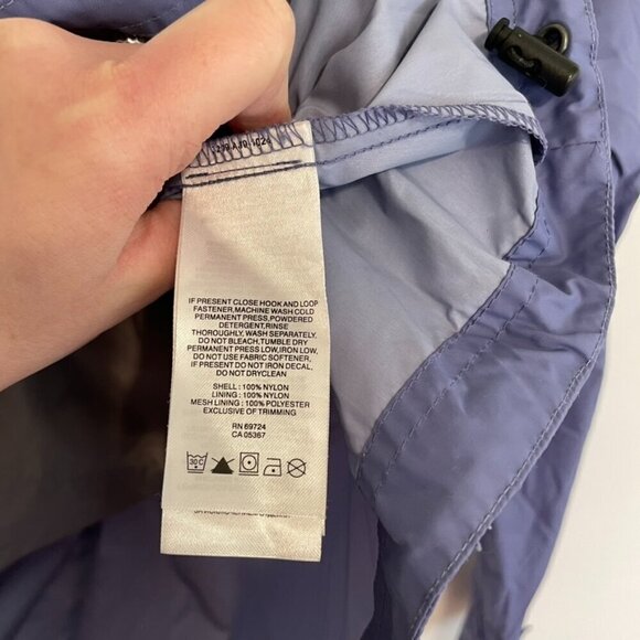 COLUMBIA Switchback II Jacket Solid Periwinkle Purple Blue Windbreaker Active M - Picture 11 of 16